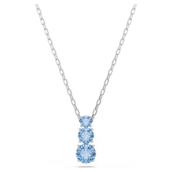 Pendente Stilla Attract, Taglio Round, Blu, Placcato rodio OS