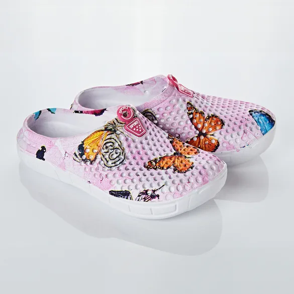 Clog „Schmetterlinge” rosa - 3Pagen - FashionsVida