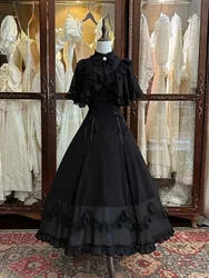 A new elegant black day-long dress