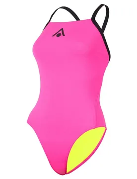 Essential Tie Back Swimsuit Bright Pink / Black FR 48 Women - Aquasphere - FashionsVida