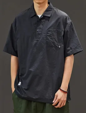 Vintage Pocket Functional Wind Short-sleeved POLO Shirt Men's Trend Loose Hem Drawstring 2026 Summer T-shirt - Aliexpress - FashionsVida