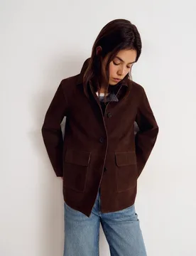 Chaqueta de mujer de piel de ante - Brownie - FashionsVida