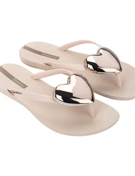 Maxi Fashion Iv Flip Flops Beige / Gold UK 4 Women - Ipanema - FashionsVida
