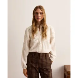 Blusa manga larga de mujer estilo romántica