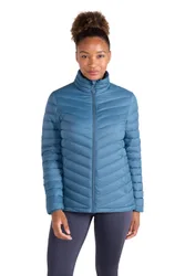 Women's Waterproof Insulated Warm Full Zip Padded Featherweight Down Jacket in Teal Size: 8 - Teal - Size: 8