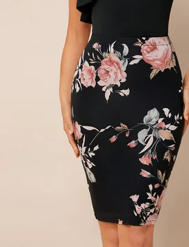 Faldas de Mujer Floral Elegante S - Shein - FashionsVida