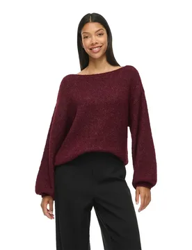 Pull Marley Knit Port Royale / Melange 2XL - Vila - FashionsVida