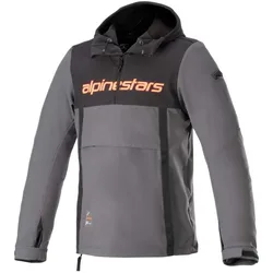 Felpa Moto Casual SHERPA HOODIE Fluo Rosso Grigi taglia 2X