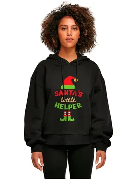 Sweat à Capuche Christmas Santa´s Little Helper Black M - Merchcode - FashionsVida