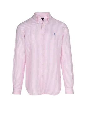POLO Leinenhemd Custom Fit rosa XXL herren - Ralph Lauren - FashionsVida