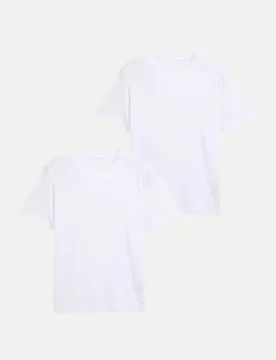Basic T-Shirts im 2er-Pack Weiß XXL - Tom Tailor Casual - FashionsVida