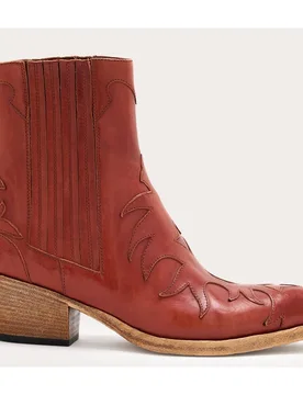 Botines estilo cowboy de piel - Sartore - FashionsVida