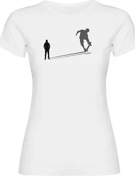 T-shirt à Manches Courtes Skate Shadow White 2XL - Kruskis - FashionsVida