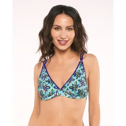 Sujetador de bikini gina aros foam copa c-d con contorno y tirante graduable