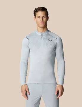 Pinnacle Lvs 1/4 Zip Top - Mid Grey MID GREY/ GUNMETAL L male - Castore - FashionsVida