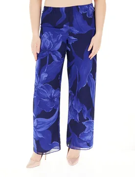 Pantalone a palazzo BLU 25 - PERSONA by MARINA RINALDI - FashionsVida