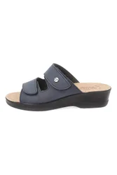 Ciabatte blu con sottopiede in vera pelle, fodera Air Flot e antiscivolo 90630J86CE 39