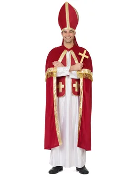 Bischof Herren-Kostüm rot-gold - male - Atosa - FashionsVida
