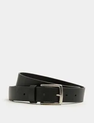 Leather Textured Belt Black male