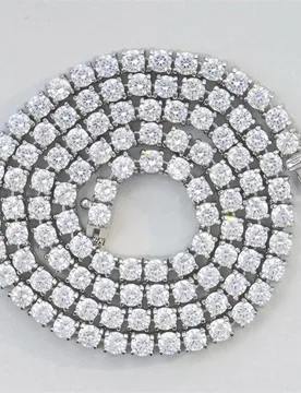 Hiphop Full 6mm 3A Zircon Stainless Steel Tennis Chain Necklace Hot Sale Iced Out Bling Sing Row Men Necklace Plated 16k Gold - Aliexpress - FashionsVida