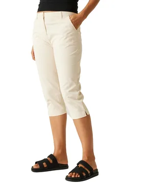 Womens/ladies Bayletta Capri Trousers (Light Vanilla) - White - Size 18 Regular - Regatta - FashionsVida