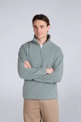 Stockholm Mens Half-Zip Fleece - Light Blue