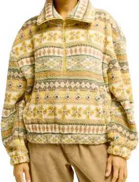 Polaire à col montant demi-zippée - Barra Half Zip Sea Fog - Taille XS - Marron - Billabong - FashionsVida