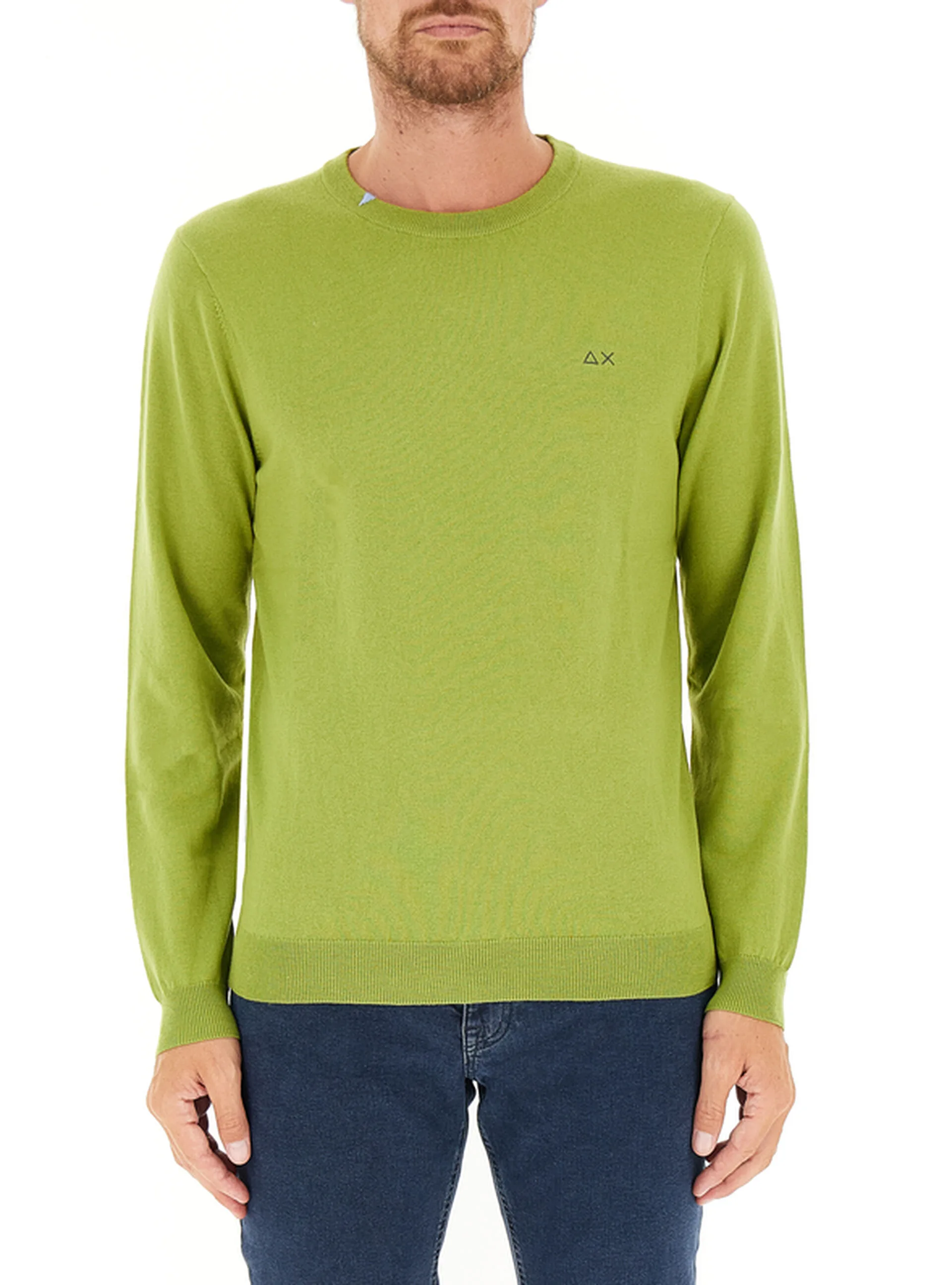 Maglia misto lana VERDE ACIDO L - Sun68 - FashionsVida