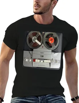 Vintage Reel To Reel Machine T-Shirt Basic Crew Neck Short Sleeve Top - Aliexpress - FashionsVida