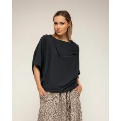 Camiseta de mujer 100% algodón con manga murciélago