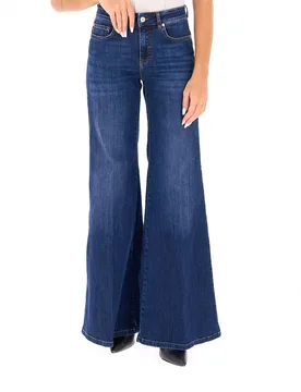 Jeans a palazzo BLU SCURO 44 - I Blues - FashionsVida