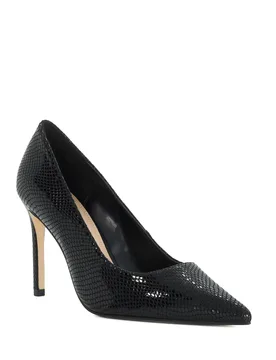Womens Ladies Brinlee - Block-Heeled Court Shoes - Black Imitation Leather - Size Uk 3 - Dune london - FashionsVida