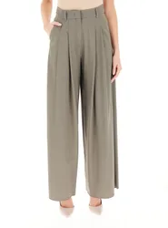 Pantalone a palazzo MONOCHROME SALVIA 40