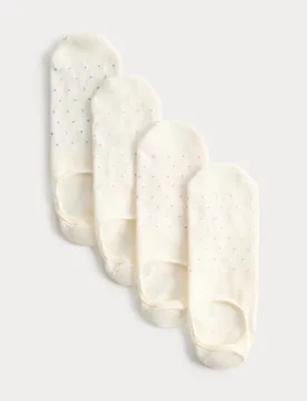 Pack Patterned Invisible Trainer Liners™ White Mix female - M&S - FashionsVida