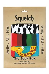 Set of Three Kids Welly Socks in a Gift Box - - Size: 1-2y