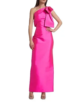 Women One Shoulder Evening Dress Elegant Bow Formal Gown Celebrity Party Dresses Women's Formal Evening Gowns Robe De Soiree - Aliexpress - FashionsVida