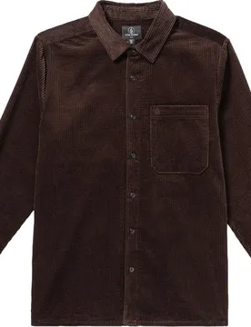 Chemise en velours côtelé - Fostered II Corduroy LS Shirt Cacao en Coton - Taille M - Marron - Volcom - FashionsVida