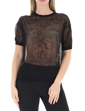 Maglia traforata NERO M/L - Rinascimento - FashionsVida