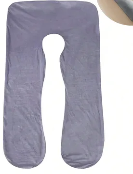 Pieza Funda de almohada de maternidad en forma de U de unicolor 65cm*120cm (Solo funda de almohada) Desmontable & Lavable (Visualmente extragrande) Ta - Shein - FashionsVida