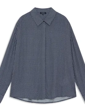 Camisa de mujer con tapete y estampado de cuadros - Caroll - FashionsVida