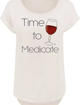 T-Shirt - Time To Medicate - M bis L - für Damen - Größe M - sand - Frauen - female - Goodie Two Sleeves - FashionsVida