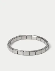 Stainless Stretch Link Bracelet Silver male