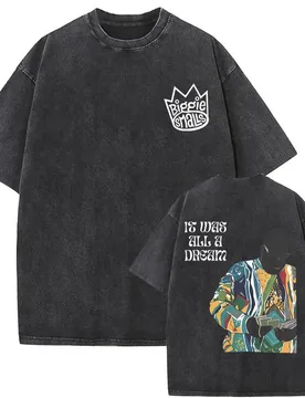 The Notorious Big Is Was All A Dream Graphic Vintage Washed Tshirt Hip Hop Rapper Biggie Smalls T Shirts Men Oversized T-shirt - Aliexpress - FashionsVida