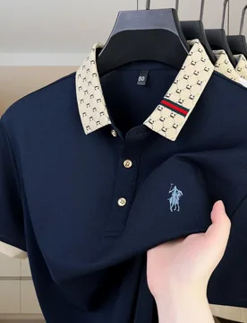 Luxury Men's Summer New High End Original Pony Embroidery Polo Shirt Business Leisure Fashion Collar Short Sleeve Breathable Top - Aliexpress - FashionsVida