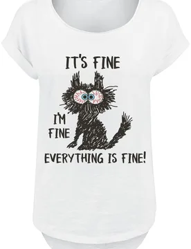 T-Shirt - Fine - S bis 5XL - für Damen - Größe 4XL - weiß - Frauen - female - Tierisch - FashionsVida