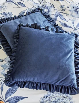 Rüschenkissen blau Eldo - Eldo - FashionsVida