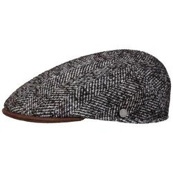 Bertonico Herringbone Flat Cap by - brown-blue - Herren - Size: L (58-59 cm)