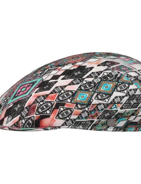 Graphic Mix Linen Flat Cap by - mixed colours - Size: XL (60-61 cm) - Lierys - FashionsVida