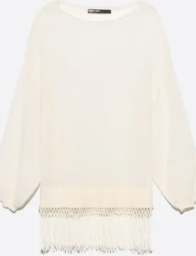 Jersey de mujer mohair flecos - Bimba y Lola - FashionsVida