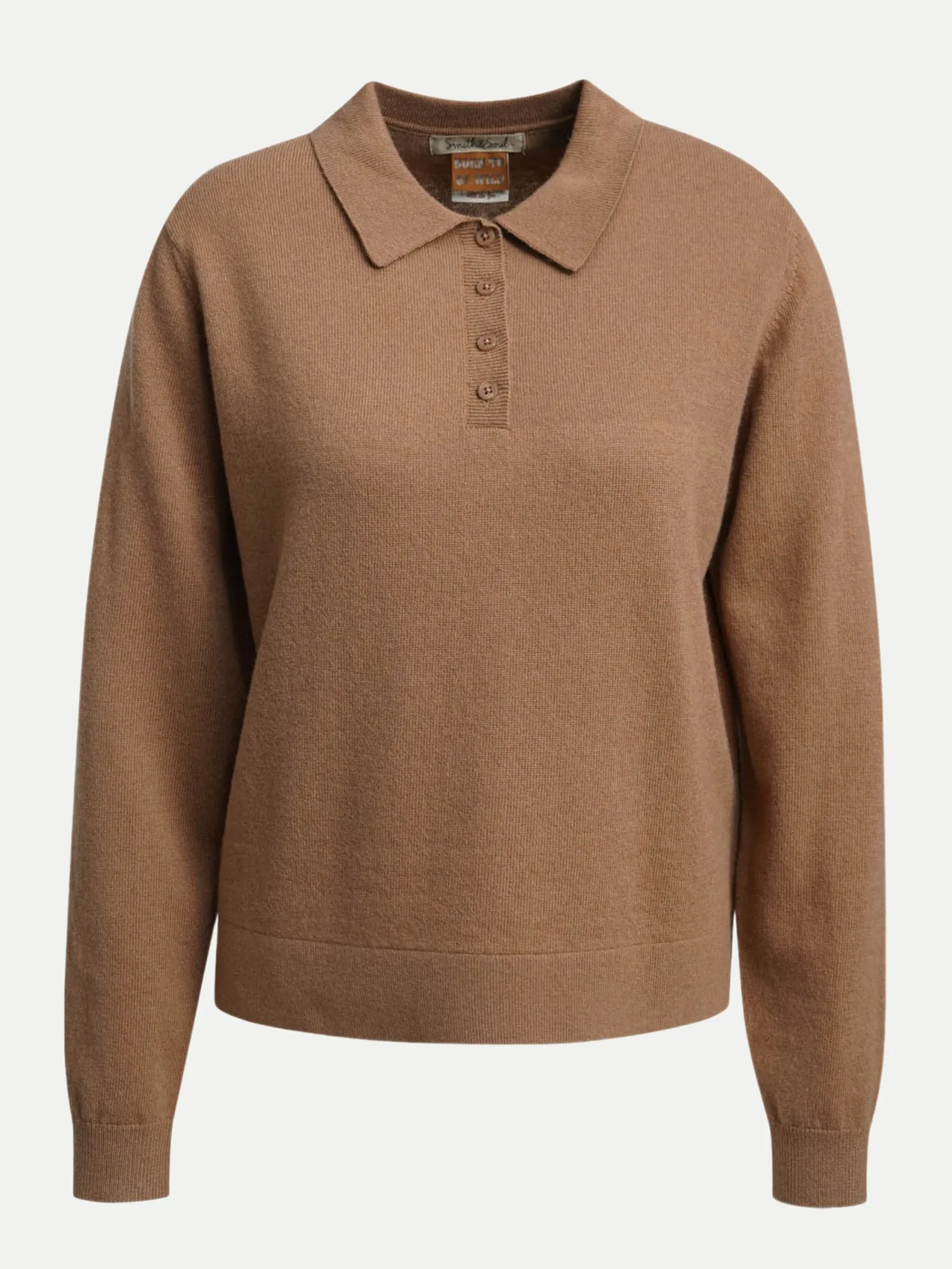 Strick-Poloshirt 912-TOFFEE L - Smith & Soul - FashionsVida